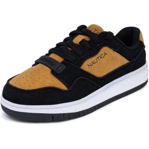 imageNautica Boys LowTop Sneakers Basketball Tennis Shoes for Kids Outdoor School Running Shoes  Sizes for Big KidLittle KidHoney Black