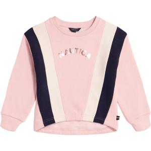 imageNautica Girls Fleece Popover Crewneck SweatshirtCoral Blush