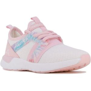 imageNautica Girls Kids Sneakers Athletic Fashion LaceUp Tennis Sports Running ShoesBig Kid Little Kid ToddlerPink White Tie Dyeparks