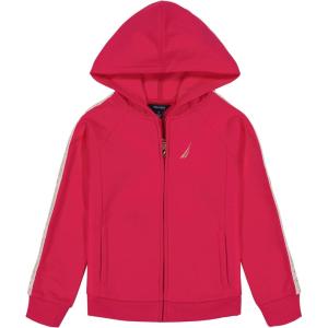 imageNautica Girls Logo Sweatshirt Fleece Hoodie With Fullzip Front ampamp PocketsBeetroot Purple
