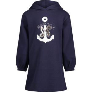 imageNautica Girls Long Sleeve Fleece Sweatshirt DressPeacoat Sequin
