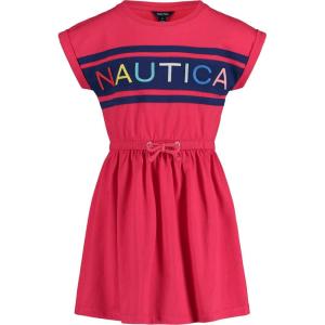 imageNautica Girls Short Sleeve Fashion DressVirtual Pink 22