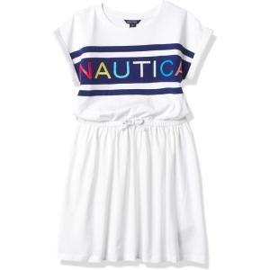 imageNautica Girls Short Sleeve Fashion DressWhite