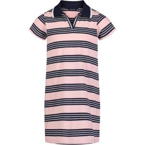 imageNautica Girls Short Sleeve Knit Pique Polo DressCoral Blush Stripe