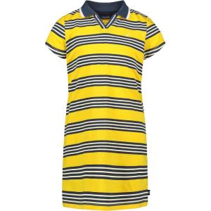 imageNautica Girls Short Sleeve Knit Pique Polo DressLemon Stripe