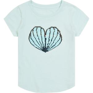 imageNautica Girls Short Sleeve TShirt with Flip Sequin Design Cotton Tee with Tagless InteriorBlue Shell Yeah