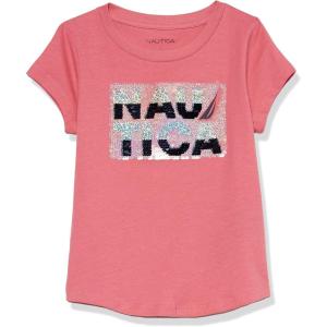 imageNautica Girls Short Sleeve TShirt with Flip Sequin Design Cotton Tee with Tagless InteriorRapture Magic Sequin