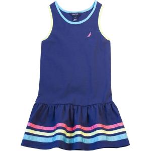 imageNautica Girls Sleeveless Printed Tank DressTank Ribbon Navy