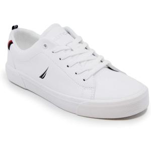 imageNautica Kids Boys LaceUp Fashion Sneakers LowTop Dress Shoes for Youth  Big KidLittle KidWhite Graves