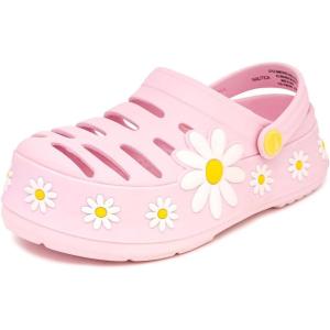 imageNautica Kids Girls Clogs Slip On Platform Slides Garden Shoes Water Sandals Beach Slipper for Children Indoor OutdoorPink Flower