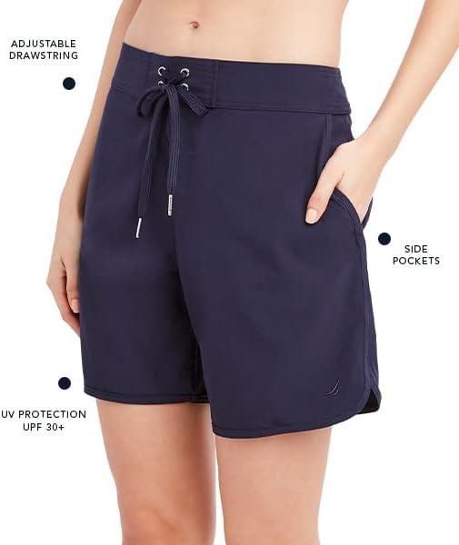imageNautica Womens Board 7quot Inseam  Quick Dry Surfing ampamp Swimming Bottoms Stylish ampamp Durable Bathing Suit ShortsDeep Sea