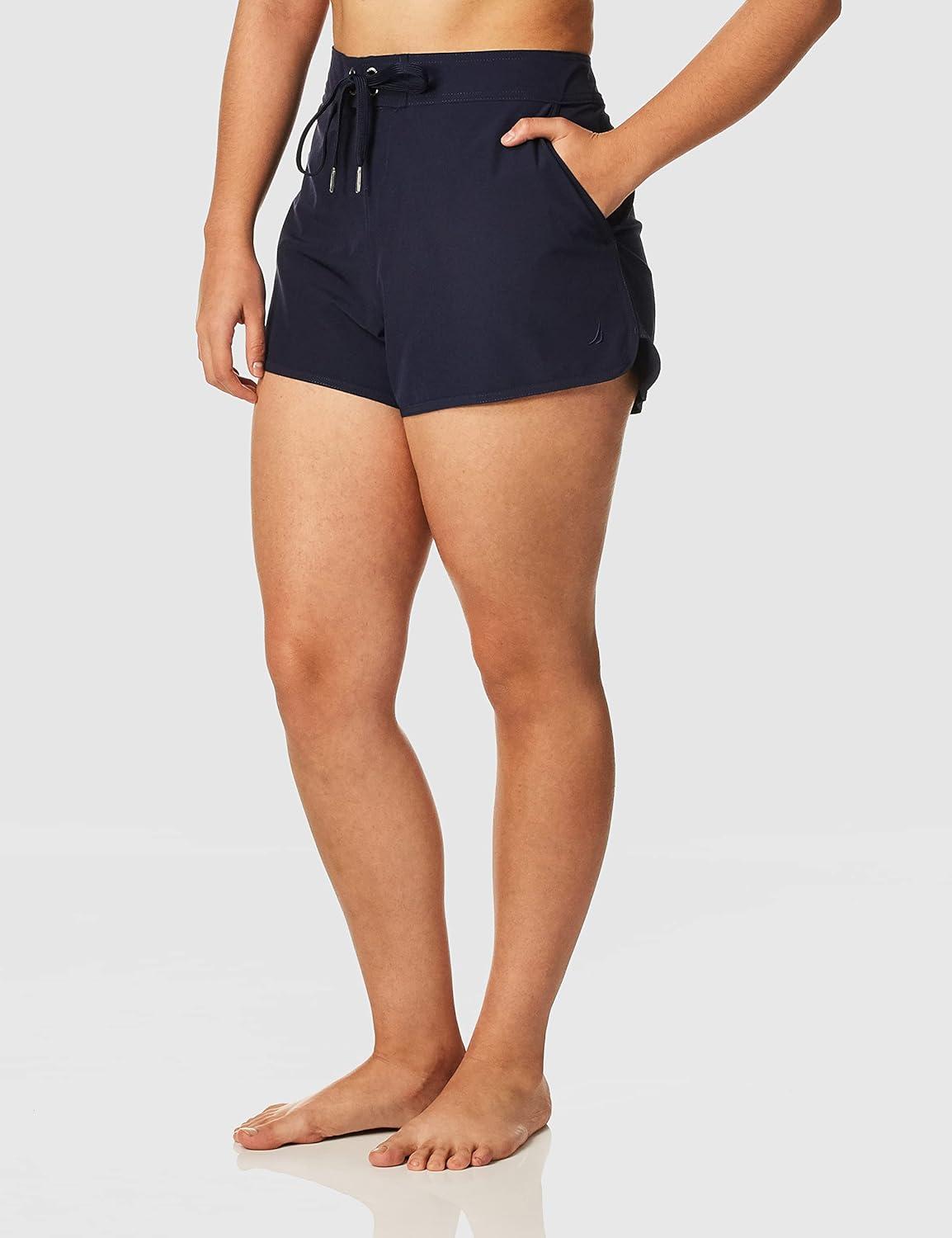 imageNautica Womens Board Shorts 3 Inseam  QuickDry Swim Shorts Surf Beach Wear Bikini CoverupDeep Sea