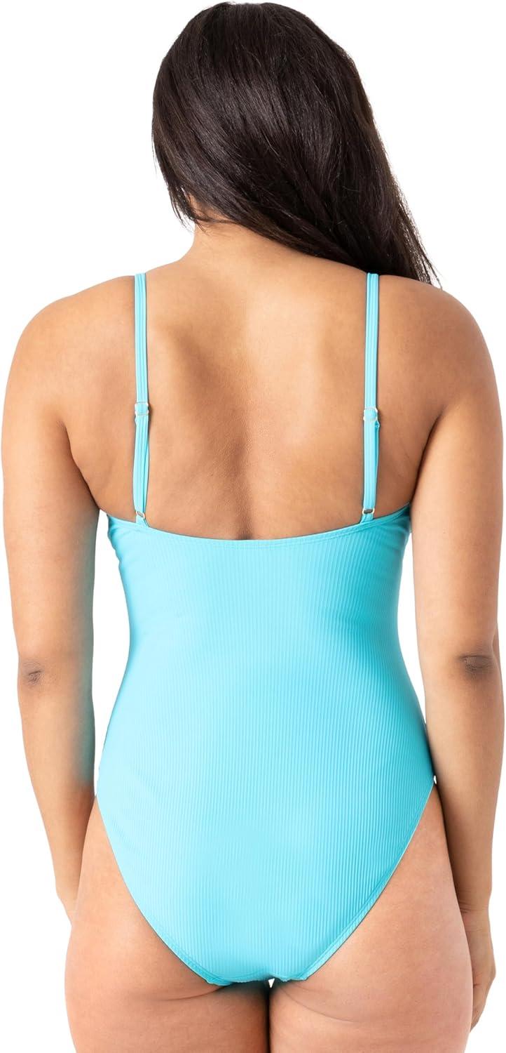 imageNautica Womens OnePiece Swimsuit  Slimming Tummy Control Bathing Suit QuickDry Fabric Bikini SwimsuitAqua