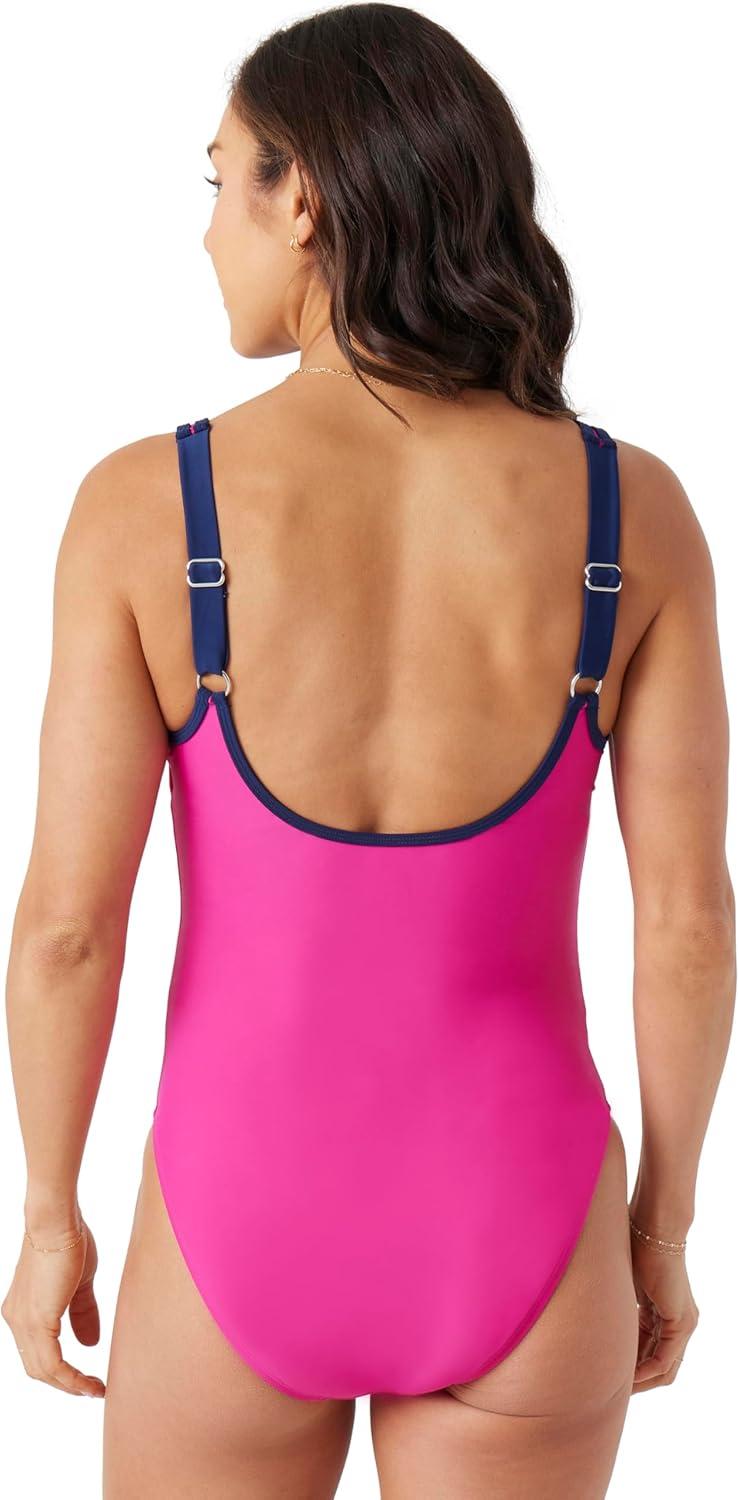 imageNautica Womens OnePiece Swimsuit  Slimming Tummy Control Bathing Suit QuickDry Fabric Bikini SwimsuitMulti