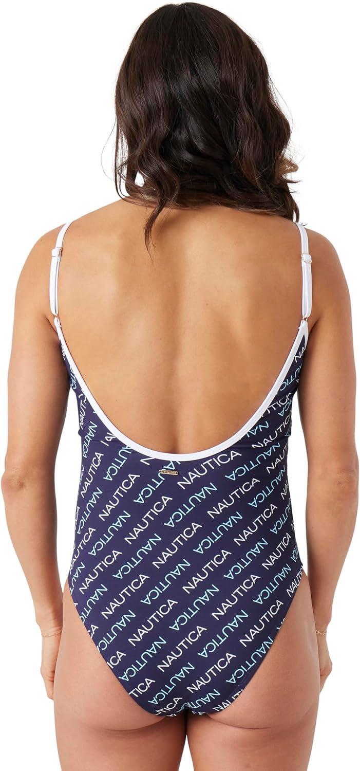 imageNautica Womens OnePiece Swimsuit  Slimming Tummy Control Bathing Suit QuickDry Fabric Bikini SwimsuitOcean