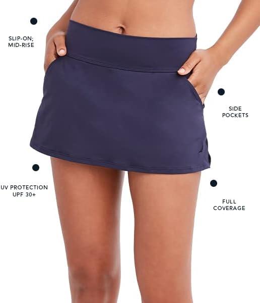 imageNautica Womens Standard Skirt  QuickDry Swim Tummy Control Skort Pockets Volley ShortsDeep Sea Navy