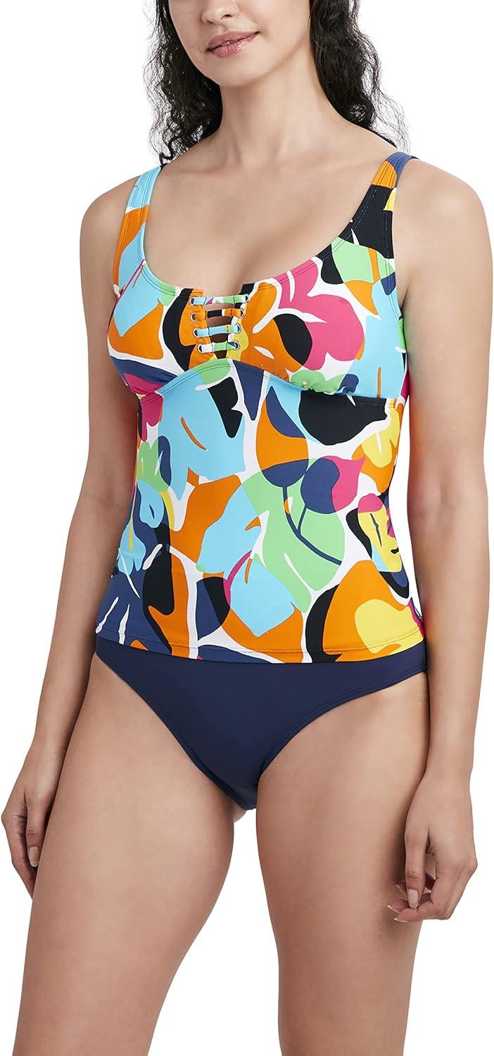 imageNautica Womens Tankini Swimsuit Top QuickDry UPF Swim Beach Pool ampamp Resort WearLime
