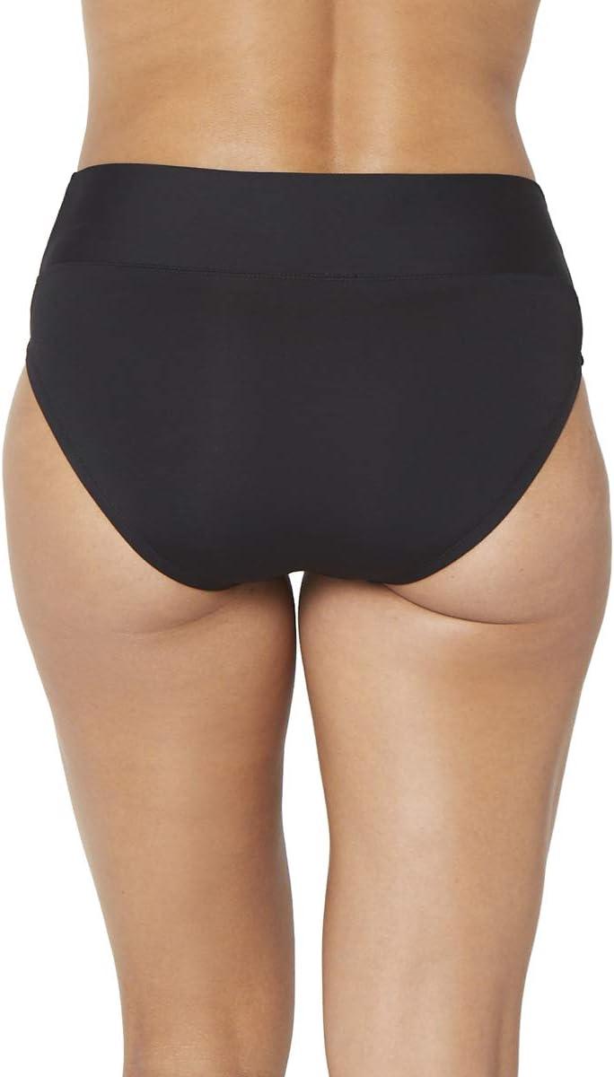 imageNautica Womens Tummy Control Bikini Bottom  Swim Brief QuickDry Fabric UPF Sun ProtectionBlack