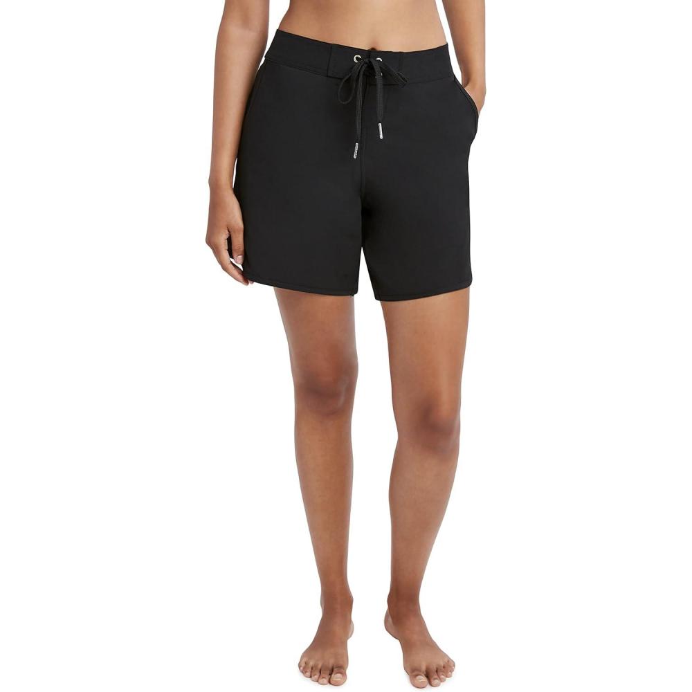 imageNautica Womens Board 7quot Inseam  Quick Dry Surfing ampamp Swimming Bottoms Stylish ampamp Durable Bathing Suit ShortsBlack