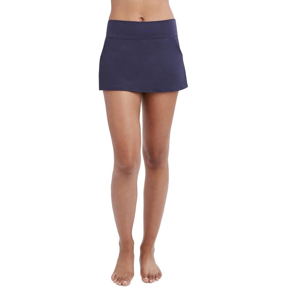 imageNautica Womens Standard Skirt  QuickDry Swim Tummy Control Skort Pockets Volley ShortsDeep Sea Navy