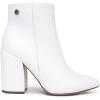 imageNAUTICA Womens Heeled Ankle Bootie with Pointed Toe Block Heel and Side Zipper for Winter  YevaWhite
