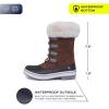 imageNAUTICA Womens LaceUp Winter Snow ampamp Rain Boots  WaterResistant Insulated Boots with Cozy Faux Fur Lining for Warmth and Comfort  GlenoakBrown