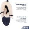 imageNAUTICA Womens LaceUp Winter Snow ampamp Rain Boots  WaterResistant Insulated Boots with Cozy Faux Fur Lining for Warmth and Comfort  GlenoakNavylalam