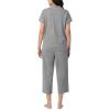 imageNautica Pajamas for Women Set Womens Lightweight Short Sleeve Button Down Pajama Shirt ampamp Capri Pants Lounge Sets PJs WomenHeather Grey
