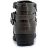 imageNautica Womens Ankle Boot with Side Zipper  Stylish Dress Boot for Women  Featuring a Low Heel Chic Design and Versatile Sizing  The Perfect Ankle Bootie for Dressy and Casual Occasions  AlaraCharcoalstrap