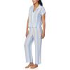 imageNautica Womens Button Up Pajama Set  2Piece Summer Lightweight PJ Set  Top and Pants  Lounge and Sleep Sets for WomenBlue Stripe
