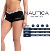imageNautica Womens Cotton Boyshort Underwear Set 5PackBlackRock SaltLt Bleach HeatherBarbados CherryNt Floral Outline