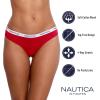 imageNautica Womens Cotton Thong Underwear Set 5PackNt Sail LogoBlackWhiteBarbados CherryBlack