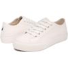 imageNautica Womens LaceUp Fashion Sneakers  LowTop Casual Walking ampamp Tennis Shoes with Platform or Regular HeelBelladawnwhite