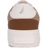 imageNautica Womens LaceUp Fashion Sneakers  LowTop Casual Walking ampamp Tennis Shoes with Platform or Regular HeelWhite Taupe