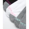 imageNautica Womens No Show Socks  6 Pack Breathable Cushioned Athletic Performance Low Cut Socks for Women Sizes 410BlackWhiteGrey