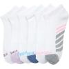 imageNautica Womens No Show Socks  6 Pack Breathable Cushioned Athletic Performance Low Cut Socks for Women Sizes 410White Multi