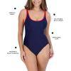 imageNautica Womens OnePiece Swimsuit  Slimming Tummy Control Bathing Suit QuickDry Fabric Bikini SwimsuitNavy Red