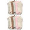 imageNautica Womens Quarter Socks  12 Pack Moisture Control Cushioned Athletic Socks for Women for Sport ampamp Gym Wear Size 410Neutral Assorted