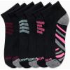 imageNautica Womens Quarter Socks  6 Pack Breathable Cushioned Athletic Performance Ankle Socks for Women Sizes 410Black Stripe