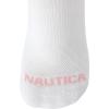 imageNautica Womens Quarter Socks  6 Pack Breathable Cushioned Athletic Performance Ankle Socks for Women Sizes 410White Logo