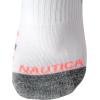 imageNautica Womens Quarter Socks  6 Pack Breathable Cushioned Athletic Performance Ankle Socks for Women Sizes 410White Stripe