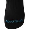 imageNautica Womens Quarter Socks  6 Pack Cushioned Moisture Wicking Athletic Socks for Women for Gym Running Sports 410Black