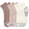 imageNautica Womens Quarter Socks  6 Pack Cushioned Moisture Wicking Athletic Socks for Women for Gym Running Sports 410Neutral Assorted