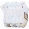 imageNautica Womens Quarter Socks  6 Pack Cushioned Moisture Wicking Athletic Socks for Women for Gym Running Sports 410WhiteOatmeal