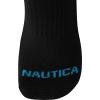 imageNautica Womens Quarter Socks  6 Pack Cushioned Moisture Wicking Breathable Womens Crew Socks for Running and WorkoutsAll Black