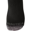 imageNautica Womens Quarter Socks  6 Pack Cushioned Moisture Wicking Breathable Womens Crew Socks for Running and WorkoutsBlack Heather Multi