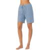 imageNautica Womens Sleep Bermuda Shorts  Lightweight Breathable Pajama Bottoms  Cotton Knit Jersey Sleepwear and LoungewearHeather Blue