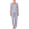 imageNautica Womens Sleepwear Long Sleeve Button Down Shirt and Pant 2Piece Pajama SetMulticolored
