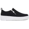 imageNautica Womens SlipOn Fashion Sneakers with Side Zipper  Comfortable LowTop Walking Shoes for Casual Everyday WearBlack