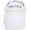 imageNautica Womens SlipOn Sneakers  Casual LowTop Walking Shoes  Comfortable NoLace Fashion Tennis StyleNitarared White Blue